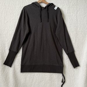 VOLCOM Mens Black/Charcoal 2tone Bridge Pullover Fleece Snowboarding Hoodie Sz S